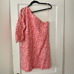 Something Navy one shoulder dress